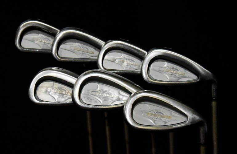CALLAWAY STEELHEAD X14 IRON SET: 5-9,PW,SW 37.5 IN (5I), L FLEX, RH, NEW GRIPS