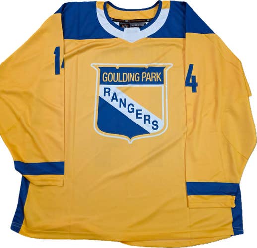 Yellow Large Men's Troy Hockey Jersey (New)