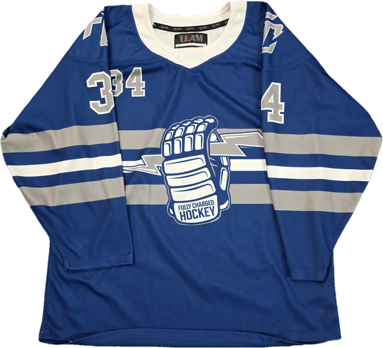 Blue Large Men's Winwave Hockey Jersey (New)