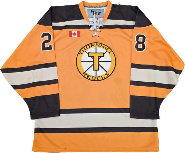 Yellow Large Men's Troy Hockey Jersey (New)