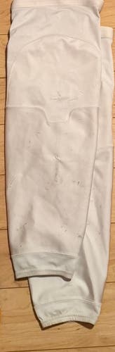 White Senior Large CCM Edge Socks Pro Stock (Used)