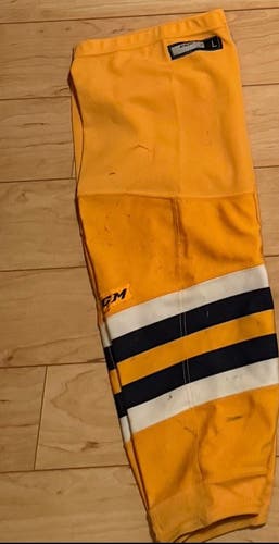Yellow Senior Large CCM Edge Socks Pro Stock (Used)