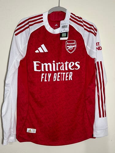 adidas Arsenal 25/26 Long Sleeve Home Authentic Jersey Men Size Small JJ1833 NWT