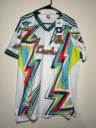 adidas San Jose Earthquakes Throwback Clash Authentic Soccer Jersey Men L JI7327