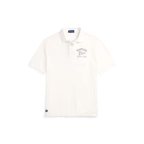 Polo Ralph Lauren Polo Shirt Mens XL White Cotton Nautical Classic-Fit FTS315