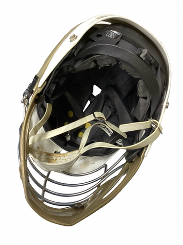 Used Cascade R Helmet Lacrosse Helmet Gold And White One Size 11613-s000183825