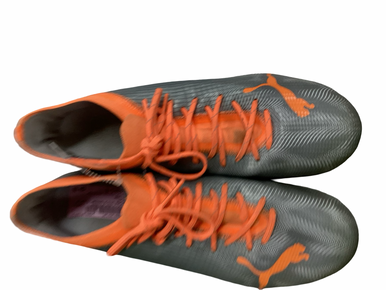 Used Puma Soccer Cleats Charcoal And Orange Senior 10 11613-s000183738