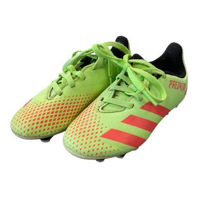 Used Adidas Predator 20.4 Fg Soccer Cleats Neon Green Youth 10.5 11450-s000522595
