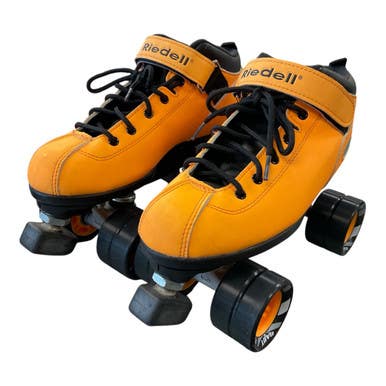 Used Riedell Dart Senior Roller Quad Skates Orange Senior 7 11450-s000522591