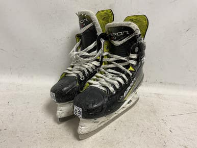 Used Bauer Vapor X4 Junior Hockey Skate White Black Yellow Junior 03.5 11855-s000205187