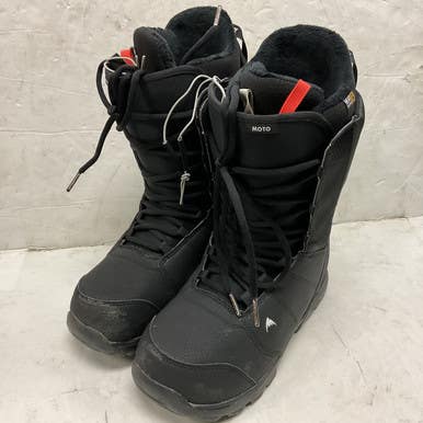 Used Burton Moto Lace Mens Snowboard Boots Black Senior 11 11855-s000205126
