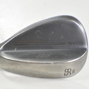 Titleist Vokey SM9 Jet Black 58*-14K Wedge Right BV Wedge Flex Steel #219840