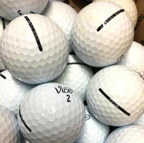 24 White Vice Tour Near Mint AAAA Used Golf Balls