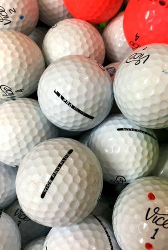 4 Dozen Vice Pro Plus Premium AAA Used Golf Balls with Assorted Color