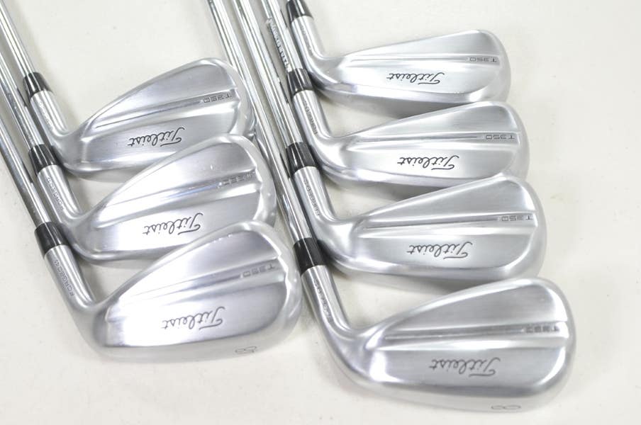 Titleist T350 2025 5-PW,48* Iron Set Stiff Flex Right AMT Red
