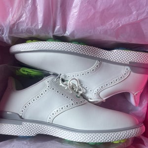 NEW! G/FORE GALLIVAN2R LONGWING GOLF SHOE MENS 8.5 EU 41.5 SNOW/LIGHT GRAY *NIB*
