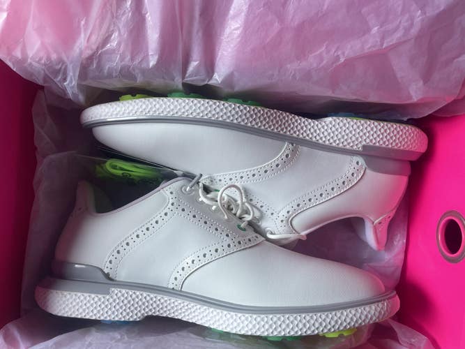 NEW! G/FORE GALLIVAN2R LONGWING GOLF SHOE MENS 8.5 EU 41.5 SNOW/LIGHT GRAY *NIB*