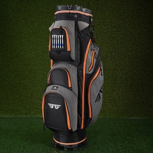 Eagole EG Cart Golf Bag Gray/Orange 14-Way Premium Organizing, 40 Tall ~ LOOK!!