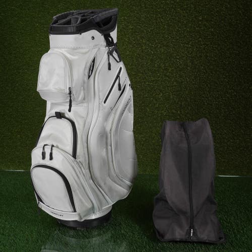 MAXFLI Womens Honors Cart Bag Golf Ladies White/Black 14-Way