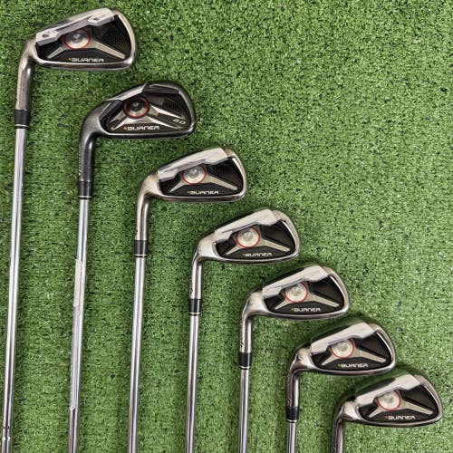 READ Taylormade 1.0 2009 Iron Set 5-PW AW 85g Superfast Left Handed +1/2 Long