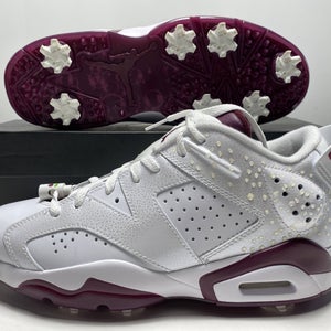 Jordan 6 G NRG M23 Golf Shoes White Bordeaux Men's SZ 9 (DV6796-116)