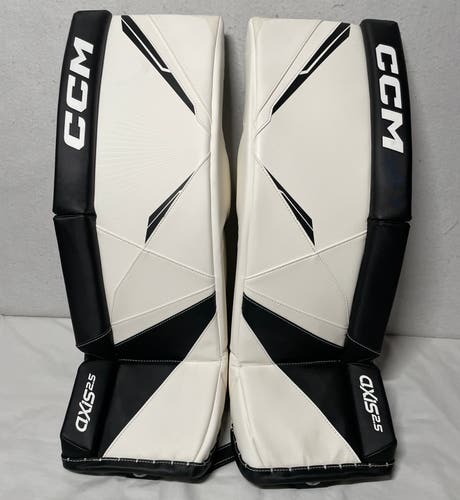 NEW CCM Axis 2.5 Goal Pads, White/Black, 30+1