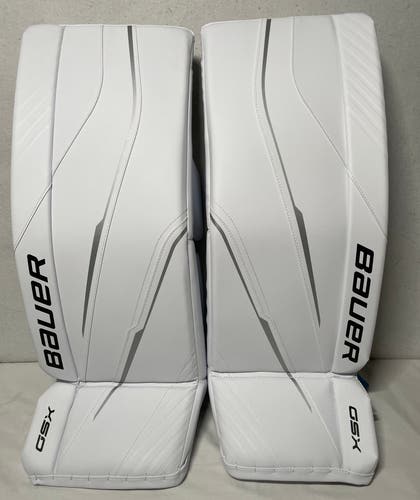 NEW Bauer GSX Goalie Pads, Sr Small, WhIte
