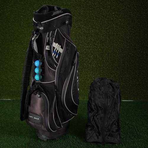 OGIO Uniter Cart Golf Bag Black 15-Way Divider W/ Rain Hood