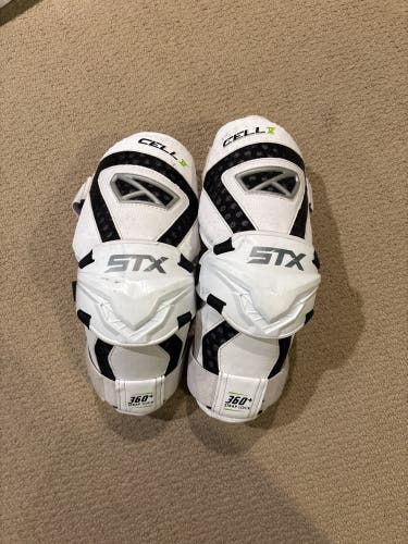 Used Large Adult White STX Cell V Arm Pads (good condition)
