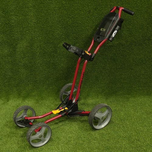 Sun Mountain Micro Cart Push Pull 4 Wheel Bag Pusher With Cup & Umbrella Holders
