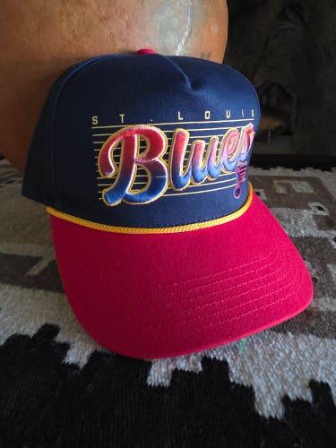 St. Louis Blues Ticketmaster Melonwear NHL Red/Blue Snapback Hat Cap Promo