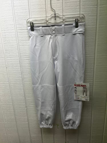 NWT Franklin Deluxe Baseball/Softball Pants Knicker Style Youth Large White NEW