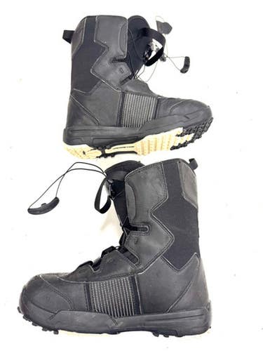 Used Salomon Brigade Mens Snowboard Boots Black Senior 8.5 11860-s000310403