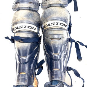 Used Easton Pro X Int 12-15 Years Catchers Leg Guards Navy Blue Intermed 11860-s000310395