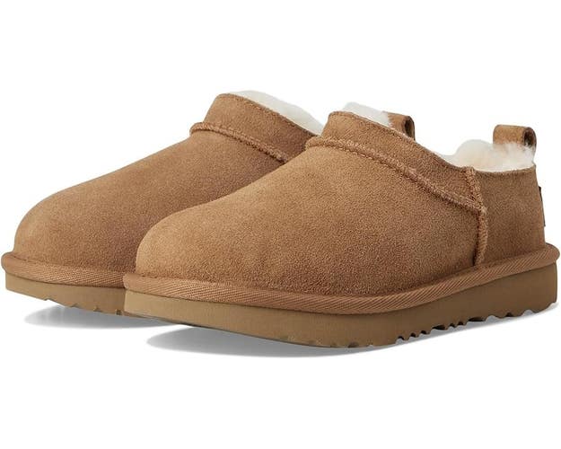 UGG Classic Micro 1174410K-CHE Boots Kids Chestnut Brown Suede Slip-On GUG165