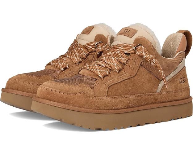 UGG Lowmel 1170750-CHE Sneakers Men Chestnut Suede Wool Lined Casual Shoes GUG95