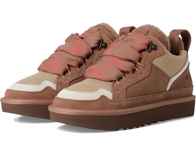 UGG Lowmel 1144032-RYK Sneakers Women's Rocky Oak Suede Wool Lined Shoes GUG109