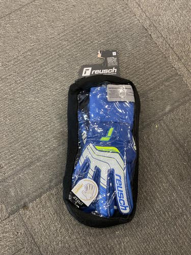 Used Reusch Attrakt Soccer Goalie Gloves Royal Blue 7 11614-s000238108