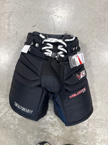Black Vaughn Velocity V10 Hockey Goalie Pants (New) | Intermediate Medium