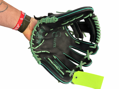 Used Rawlings Gg Elite 11 1 2 Bb Sb Glove Rh Throw Black 11 1 2" 11682-s000134034