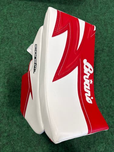 White & Red Senior Brian's Iconik DX2 Goalie Blocker Regular (New)