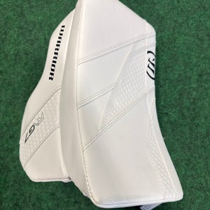 White Intermediate Warrior Ritual G7 Pro Goalie Blocker Regular (New)