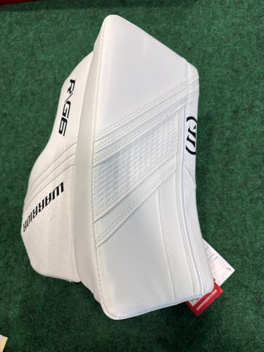 White Intermediate Warrior Ritual G6 E+ Goalie Blocker Regular (New)