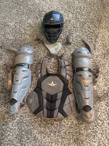 Black/Gray All Star System 7 Catcher's Set (Used)