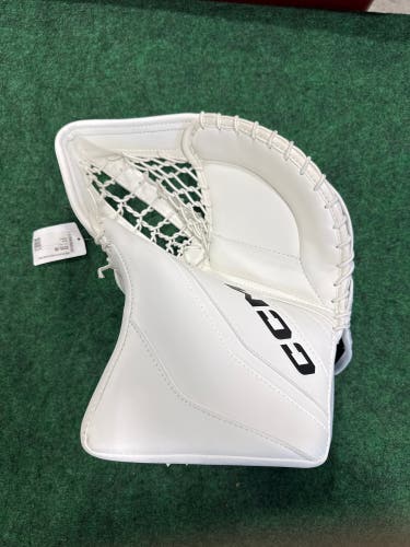 White Senior CCM EFlex 6.9 Goalie Glove Regular (New)