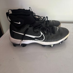 Black Men's Size 13.0 (W 14.0) Nike High Top Molded Cleats (Used)