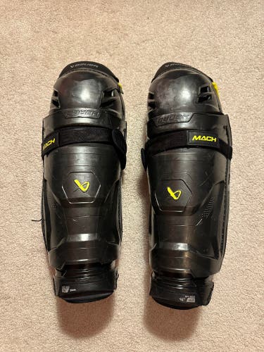 Senior Bauer Supreme Mach 14" Shin Pads (Used)