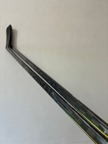 *2 Pack* of Used 70 Flex W03 Senior Warrior Covert QR6 Pro Right Hand Hockey Sticks - Black