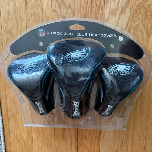 Team Golf NFL Philadelphia Eagles Contour Golf Club Headcovers 3-Pack