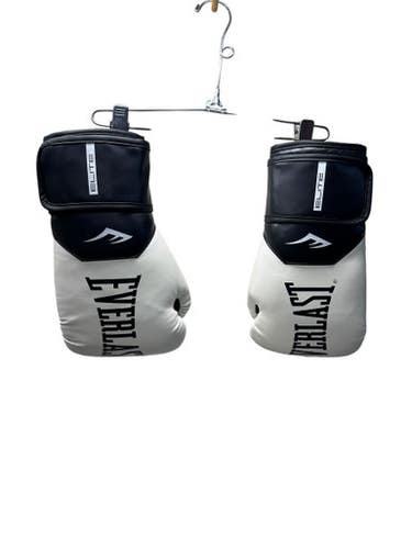 Used Everlast Elite Boxing Gloves Boxing Gloves White And Black Sm 11835-s000209035
